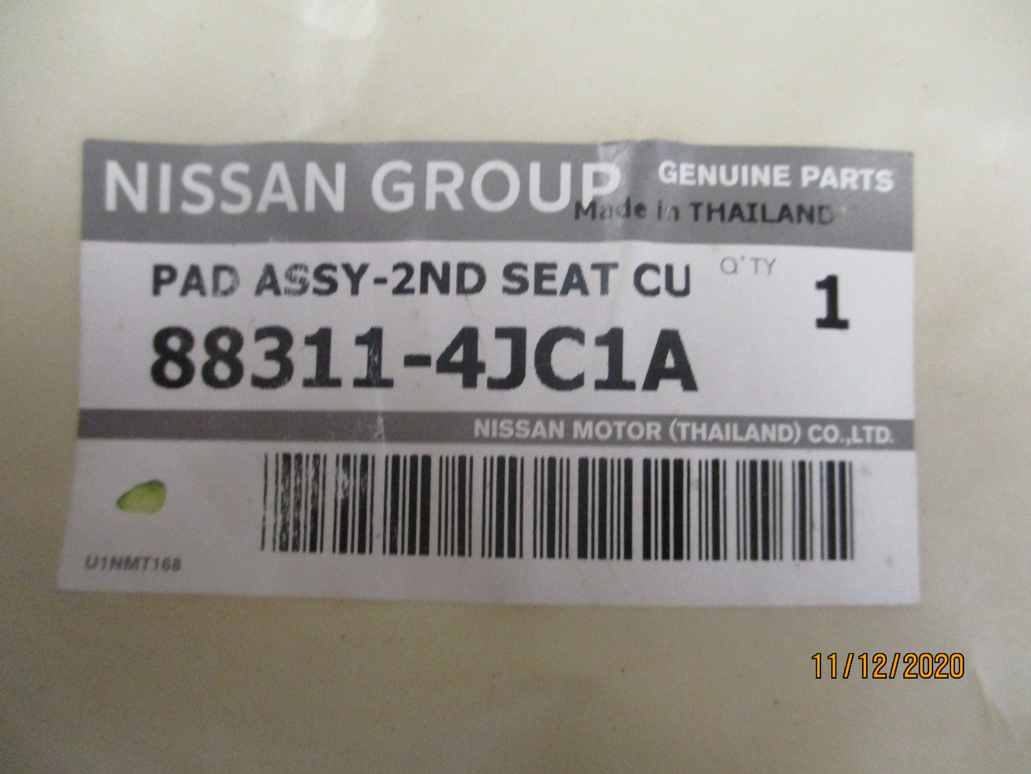Nissan NP300 Dual Cab Navara Genuine Rear Seat Base Foam New Part