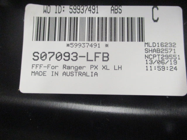 Ford PX XLT Genuine Black Front Flare Extension Pair New Part