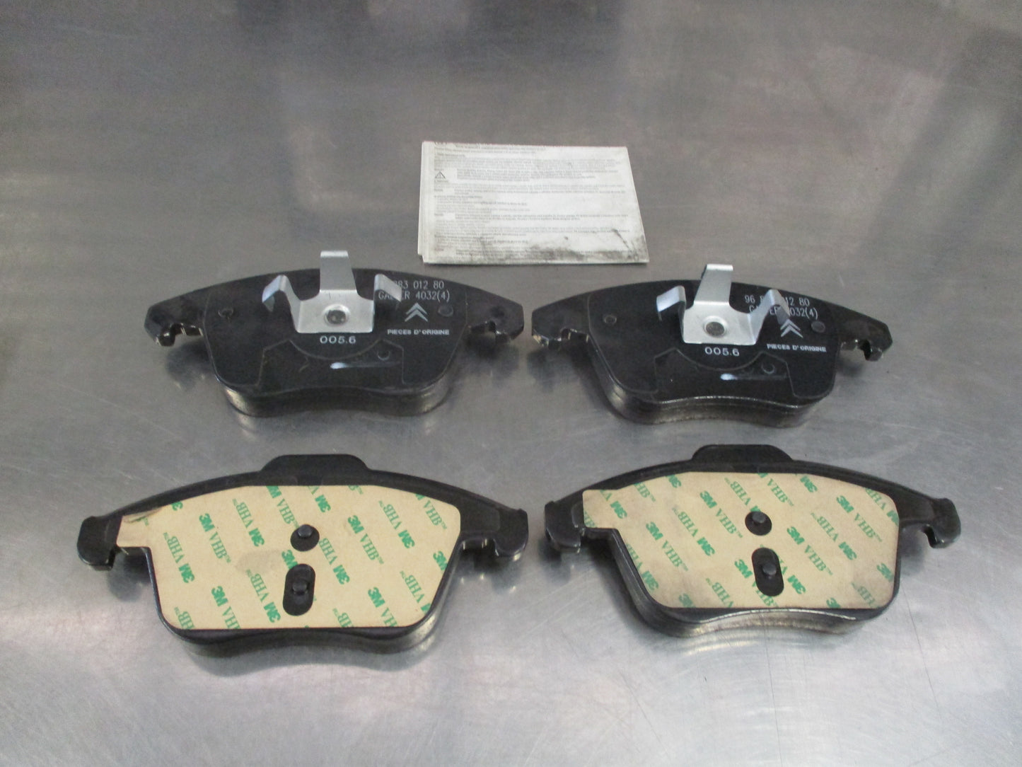 Peugeot 307/308/508/Citroen C4 Genuine Front Brake Pad Set New Part