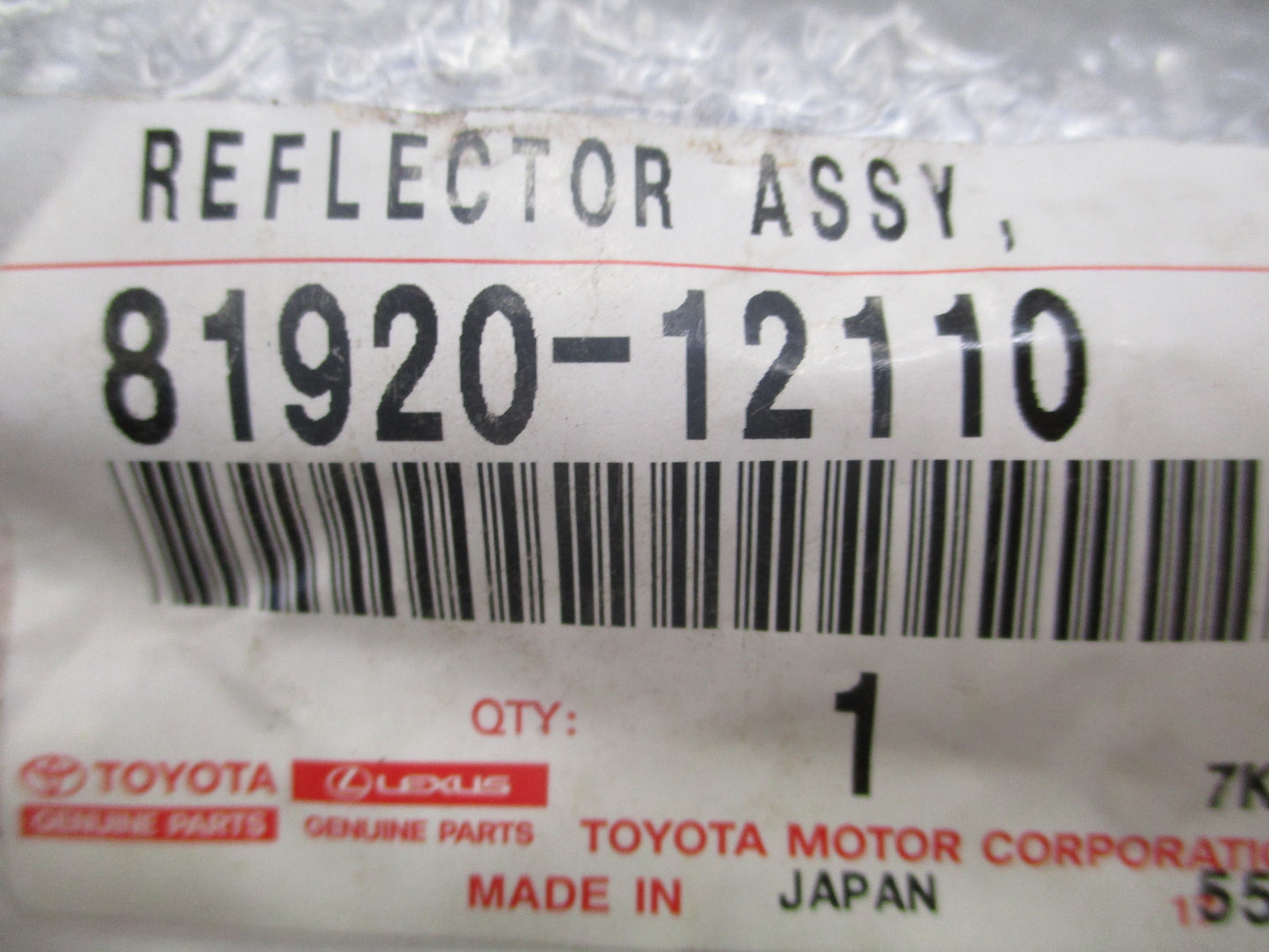 Toyota Corolla Genuine Left Hand Reflector Assembly New Part