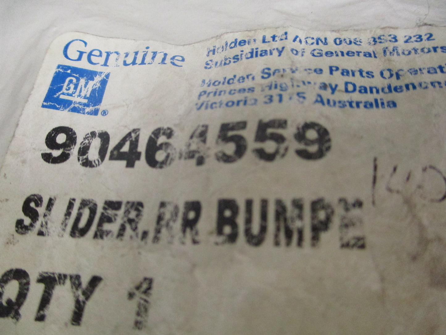 Holden Vectra Genuine Rear Bumper Slider - New Part