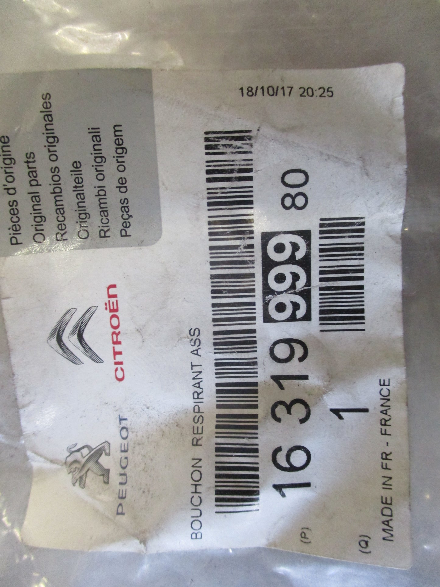 Peugeot 308 Genuine Ad Blue Cap New Part