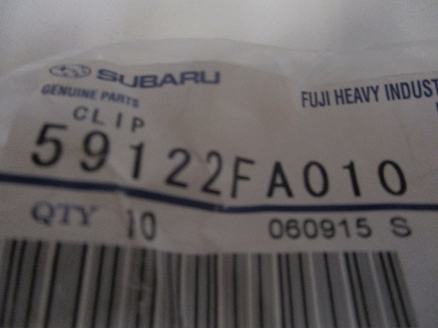Subaru Various Models Genuine Washer Fluid Reservoir Filler Pipe Clip New Part