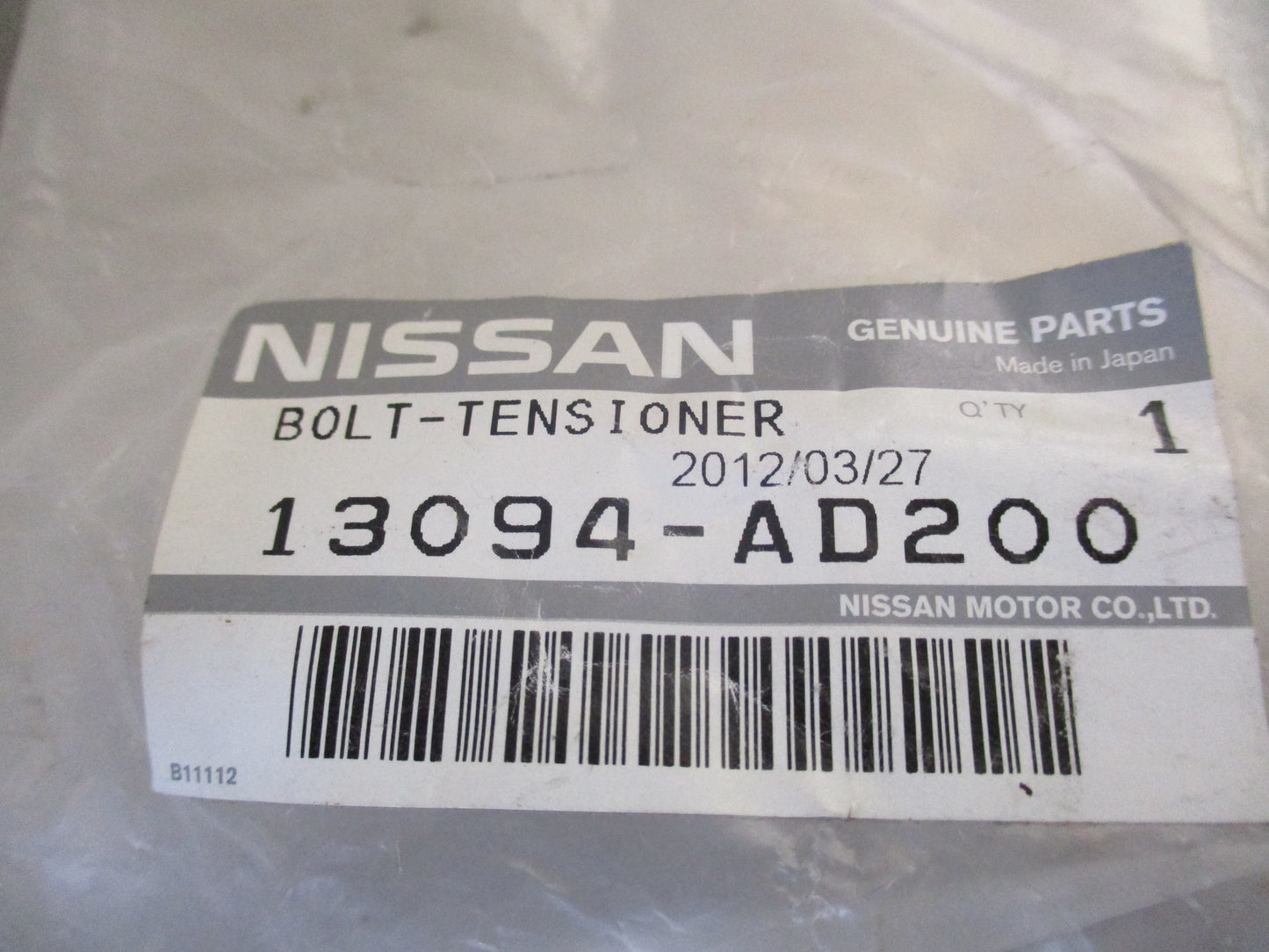 Nissan Navara D40M YD25DDTI Genuine Tensioner Bolt New Part