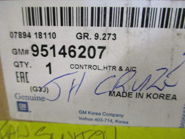 Holden JH Cruze Genuine A/C Control Panel New Part