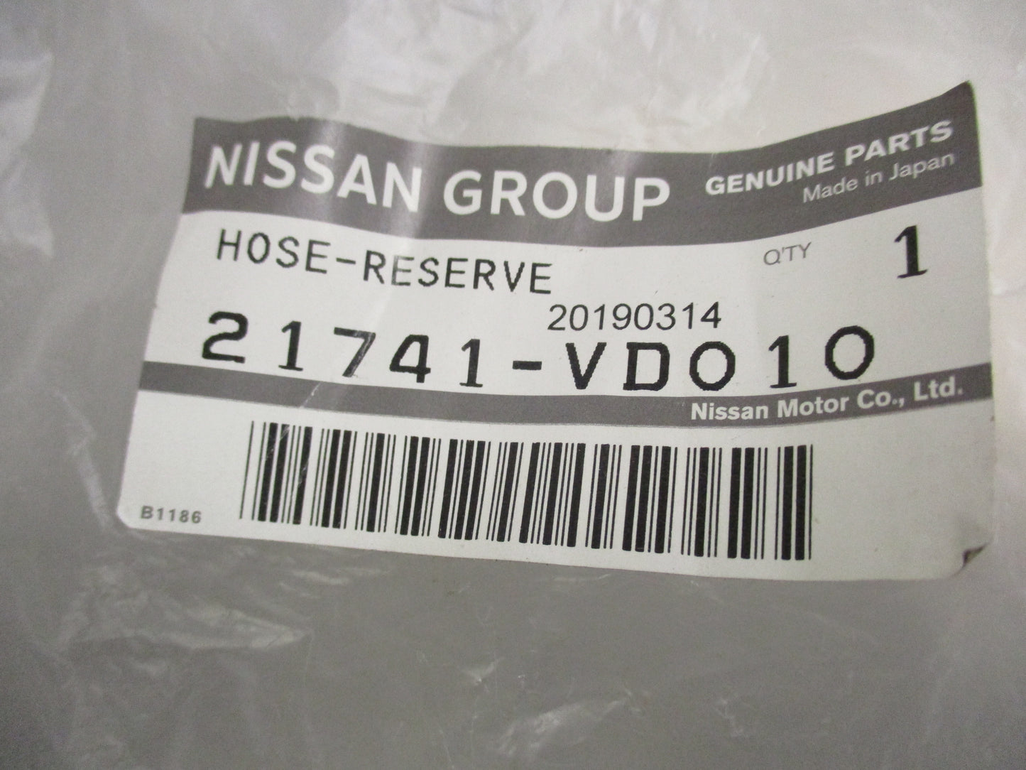 Nissan Gu Patrol Genuine Radiator Reserve Hose New Part