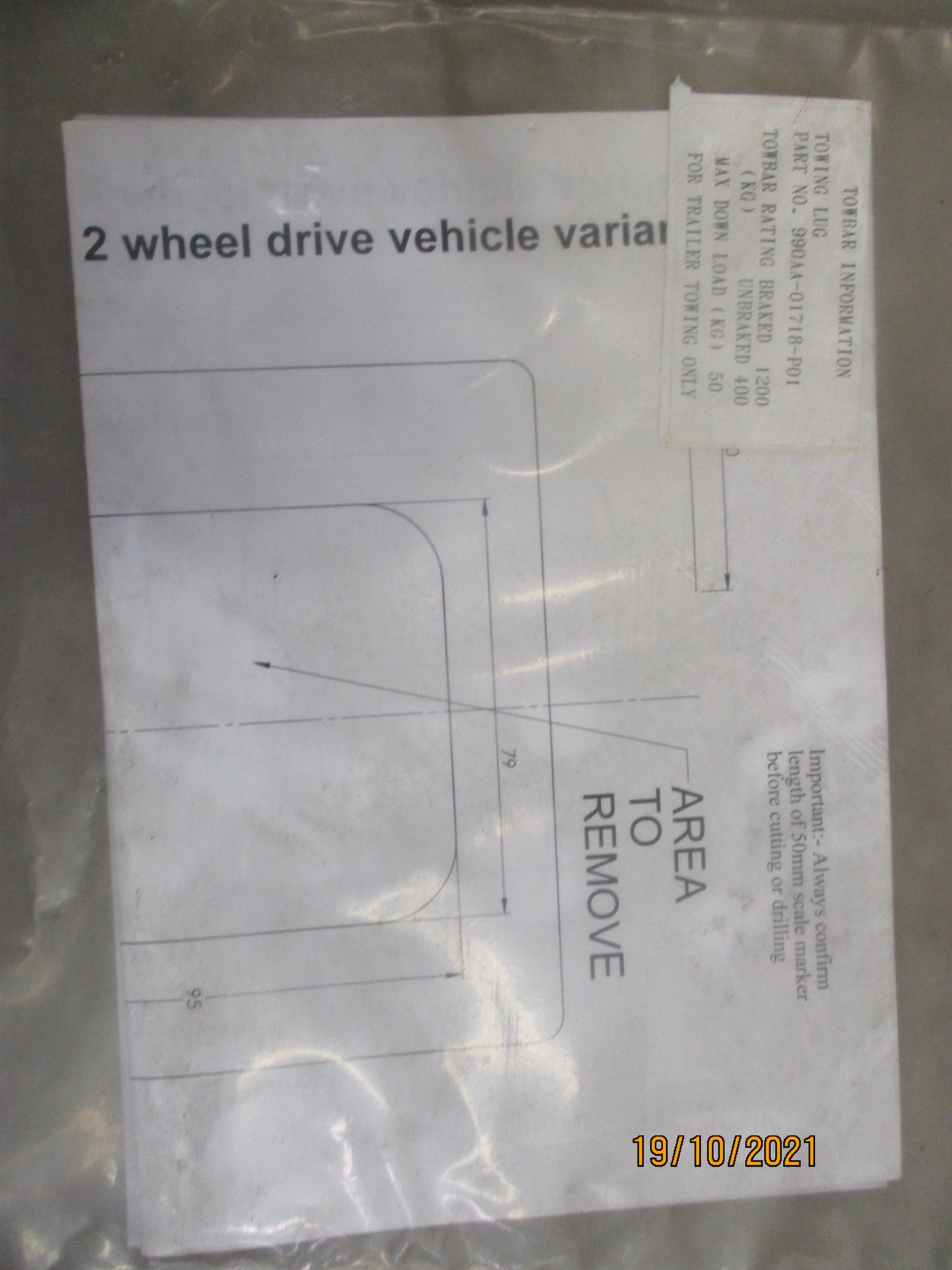 Suzuki SX4 Genuine Tow Bar Kit New Part