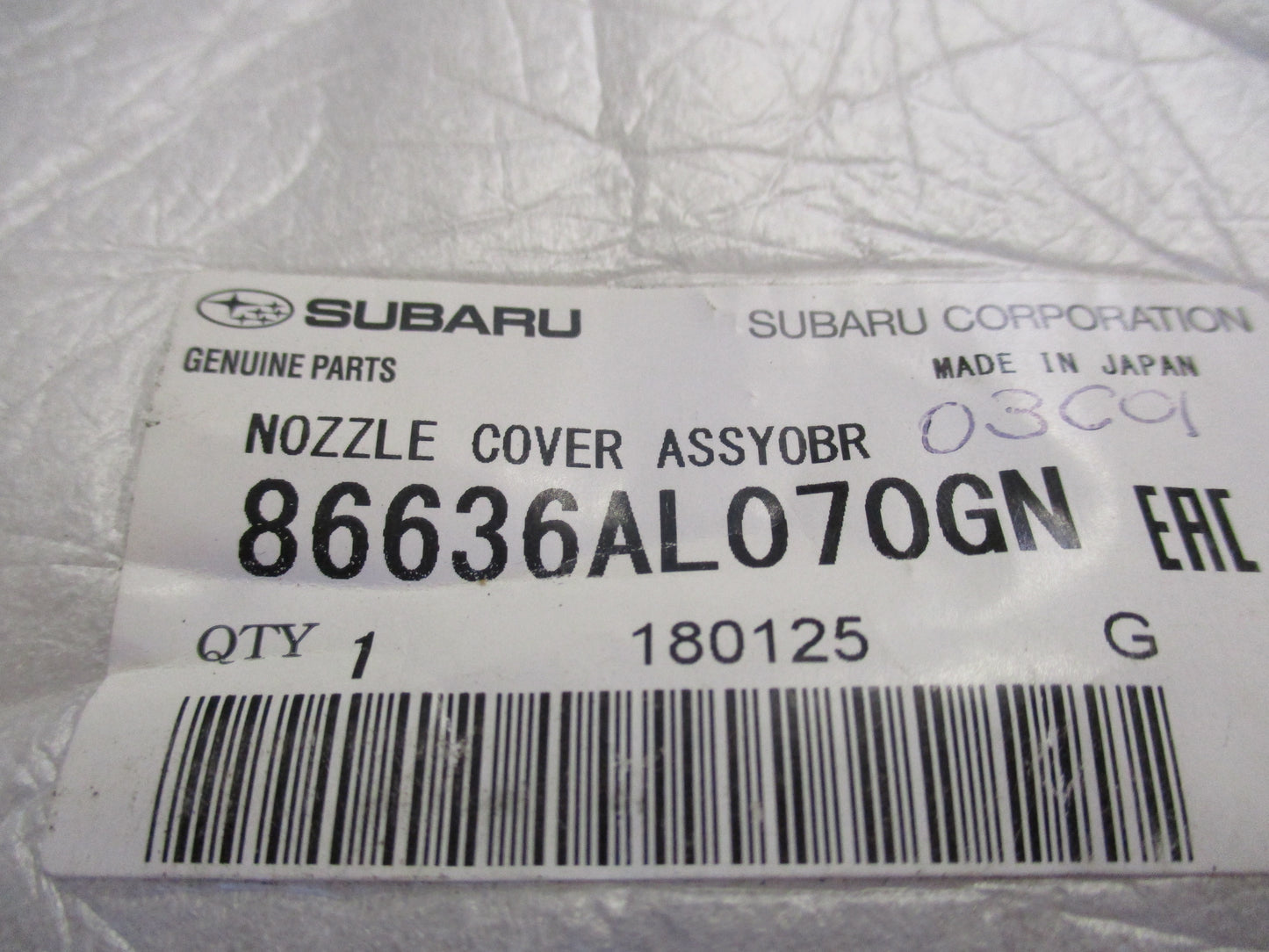 Subaru Outback/Legacy Genuine R/H Front Headlight Washer Nozzle Cover Assy New Part
