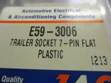 7 Pin Flat Plastic Trailer Socket Universal New Part