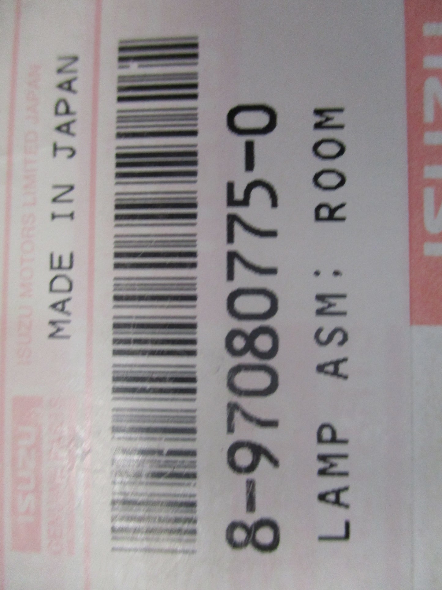 Isuzu D-Max Genuine Interior Light Assembly New Part