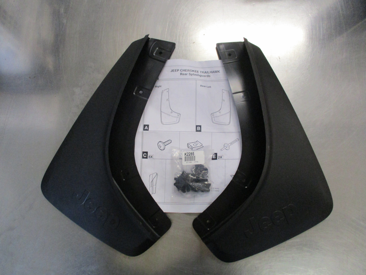 Mopar Jeep Cherokee Genuine Moulded Mud Flaps Rear New Part