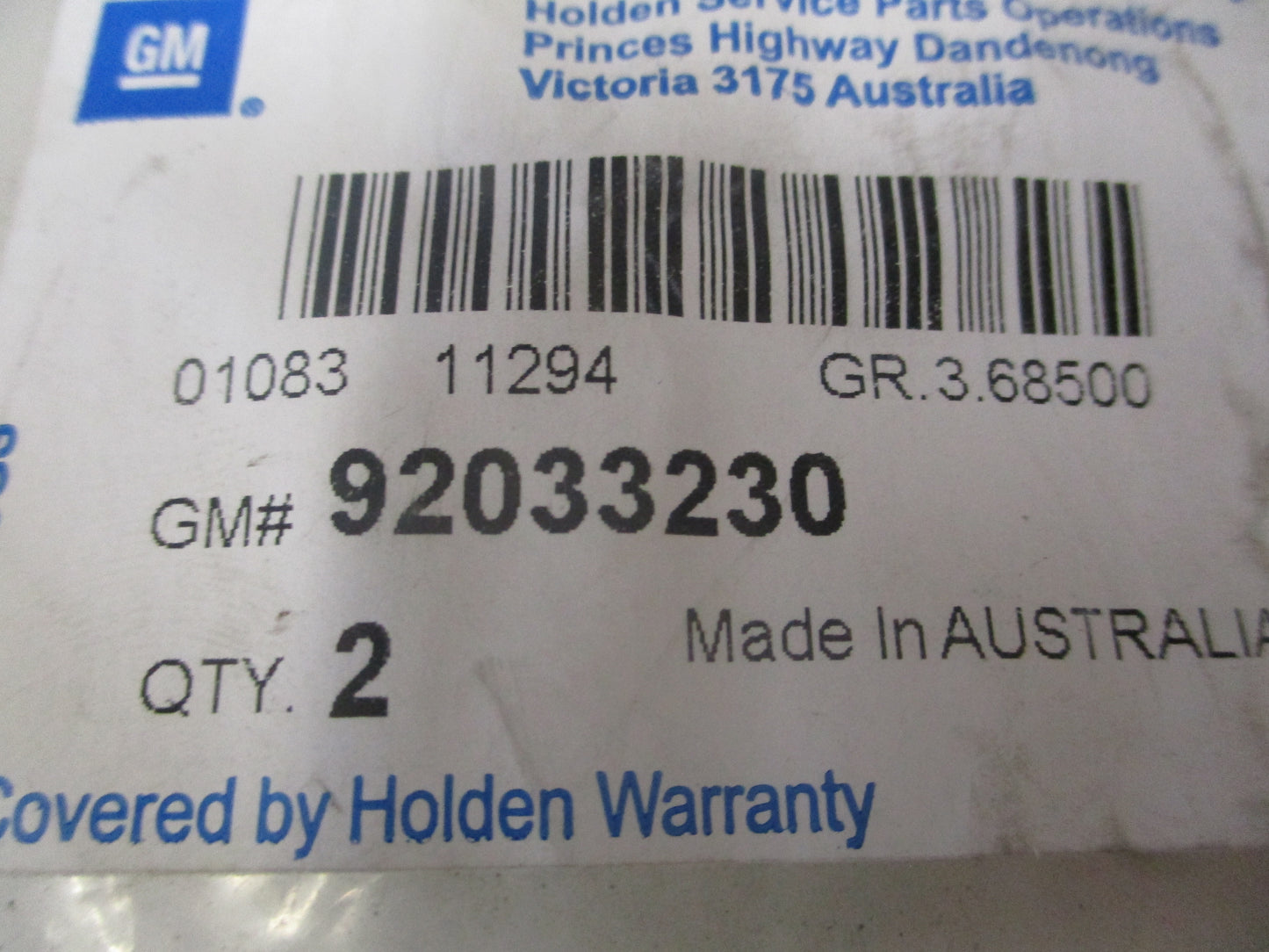 Holden VR/VS/VT/VX/VY/WH/WK Genuine Converter And Pipe Gasket - New Part
