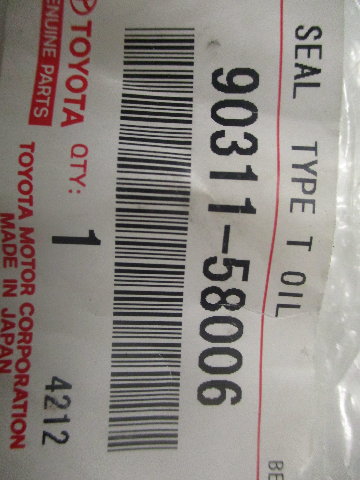 Toyota Landcruiser/Hilux/4Runner Genuine Timing Belt Oil Seal New Part