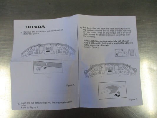 Honda Civic Genuine Clear Bonnet Protector. New Part