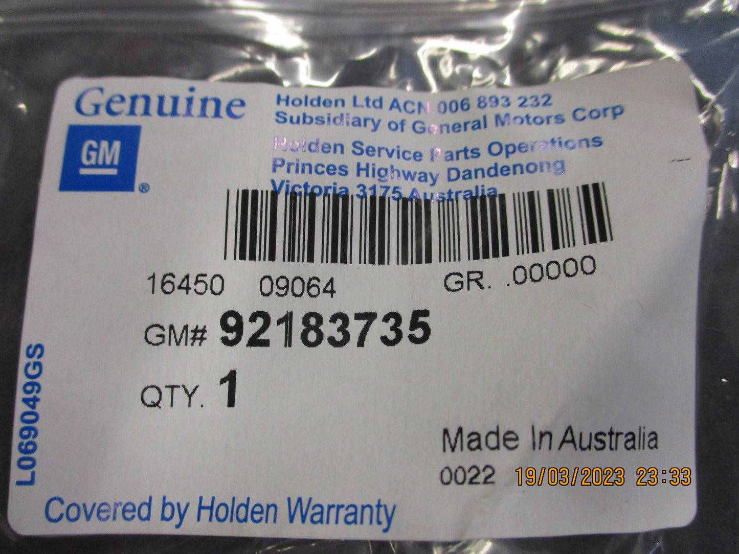 Holden VE Commodore Genuine Carpet And Foot Trim Clip New Part