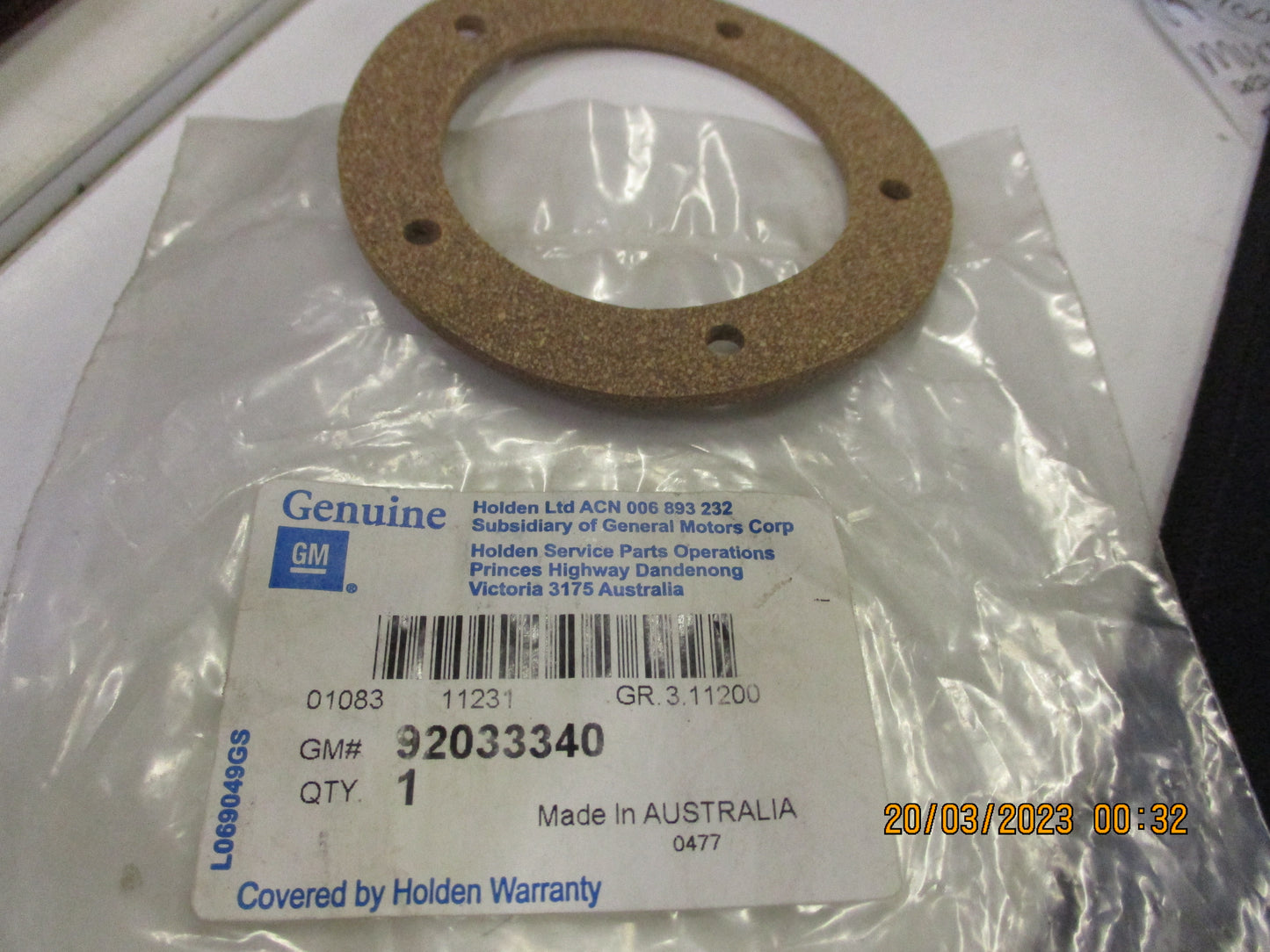 Holden VR/VS Commodore/ VQ Statesman Genuine Fuel Tank Pump Seal New Part