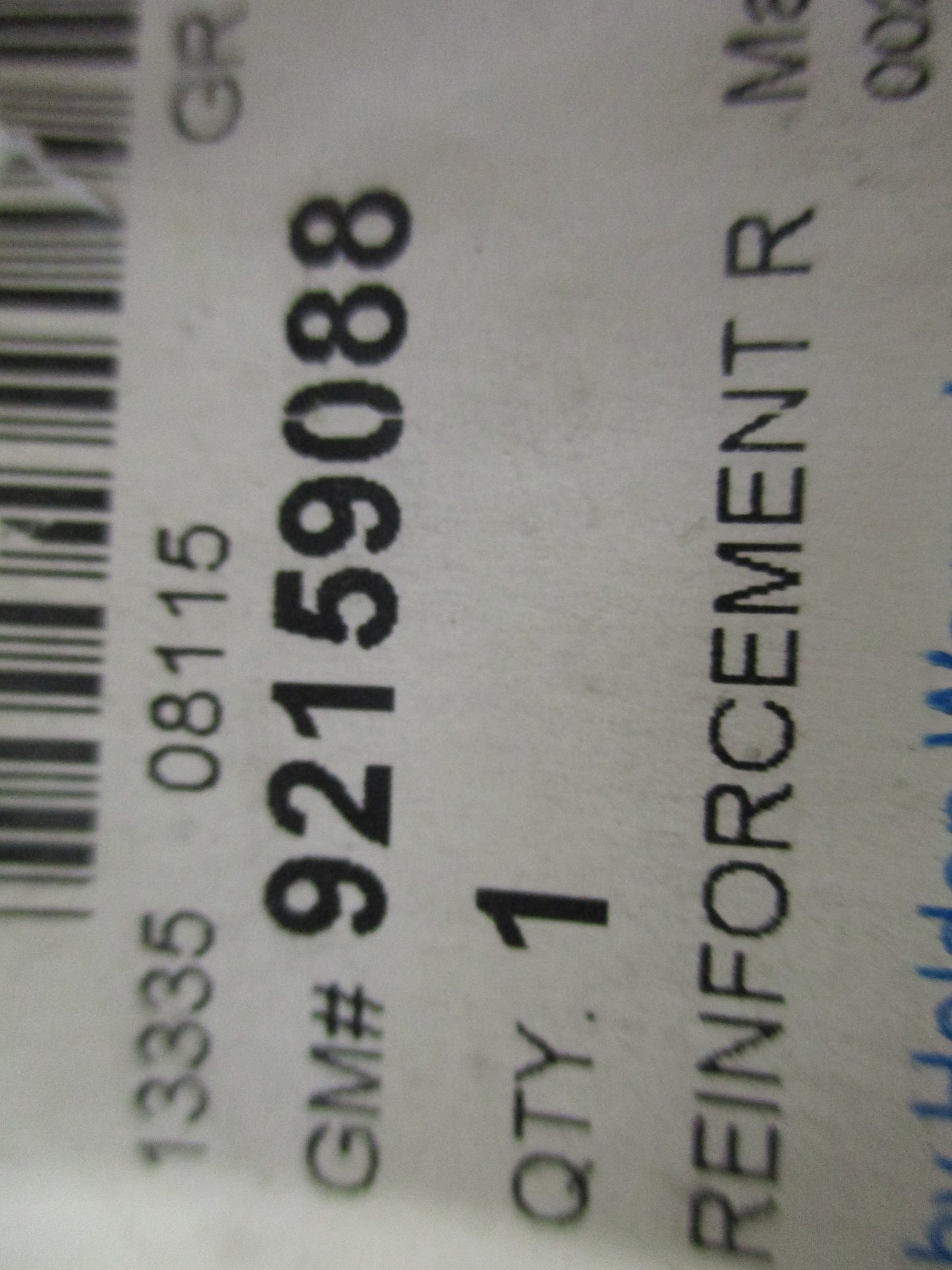 Holden VE Commodore/Caprice Genuine Boot Lid Hinge Reinforcement New Part