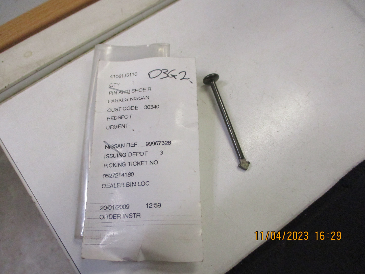 Nissan GQ/GU Patrol Genuine Rear Brake Drum Shoe Retainer Pin New Part