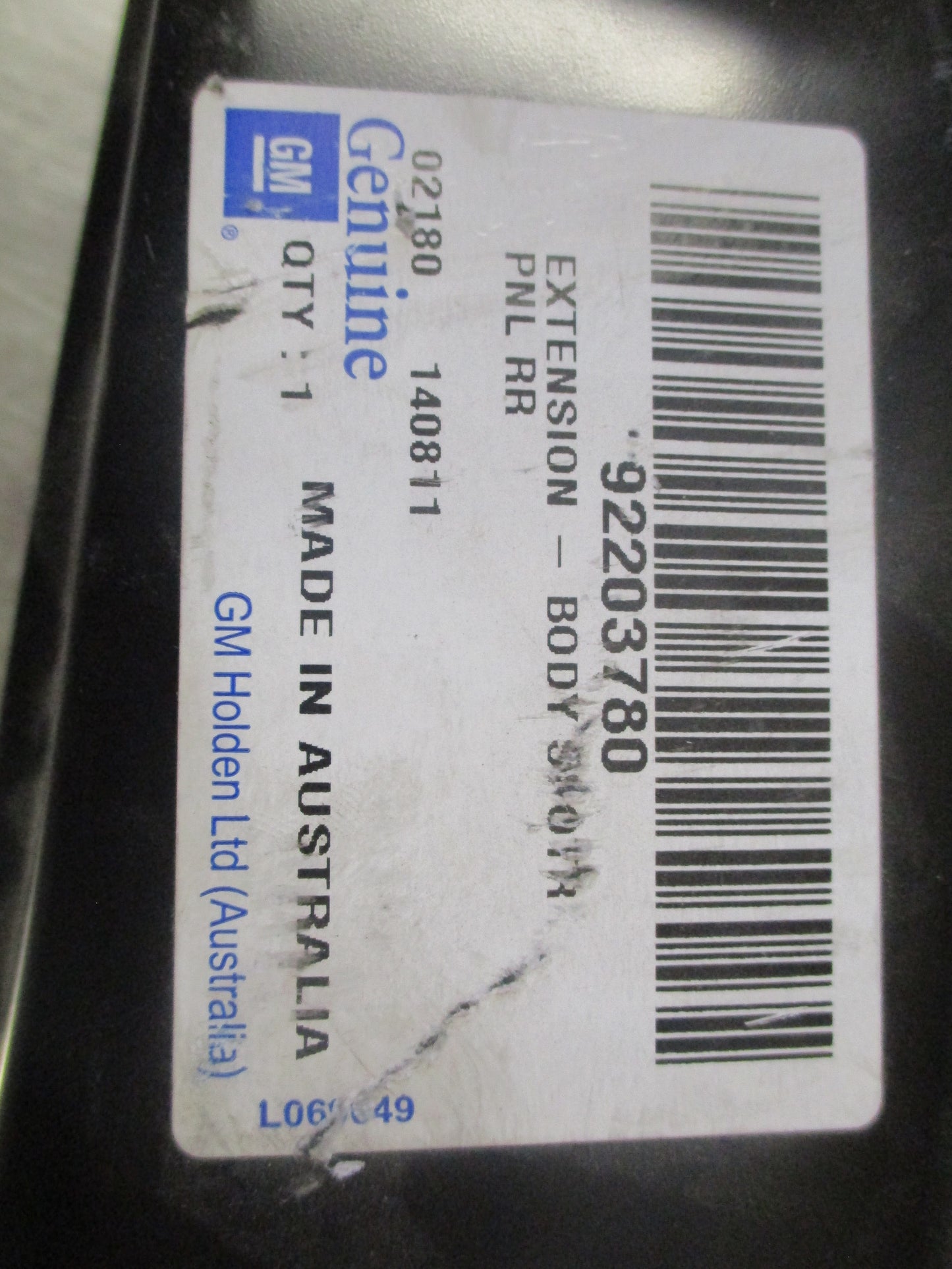 Holden VE Commodore/Caprice Rear Right Body Extension Panel New Part
