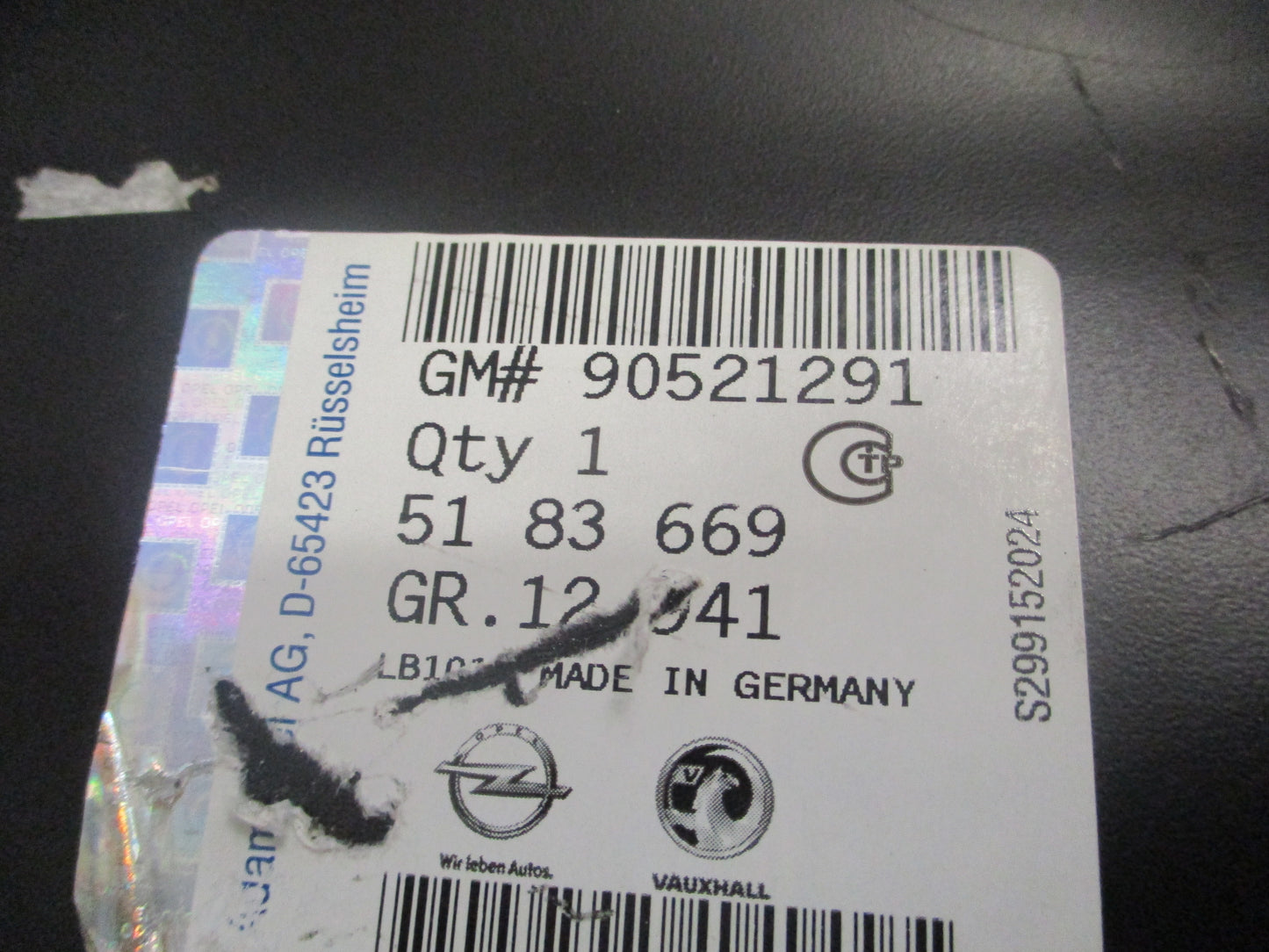 Holden Astra G Genuine Left Hand Tail Light Side Panel Mounting Panel New Part