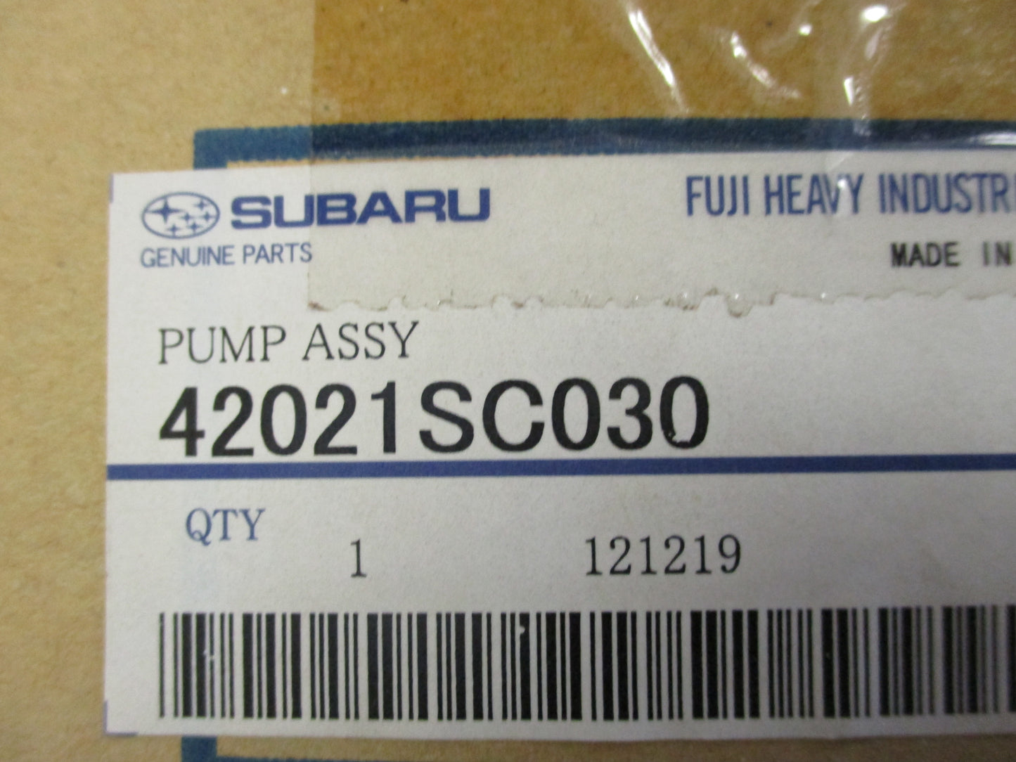 Subaru Forester Genuine Electric Intank Fuel Pump New Part