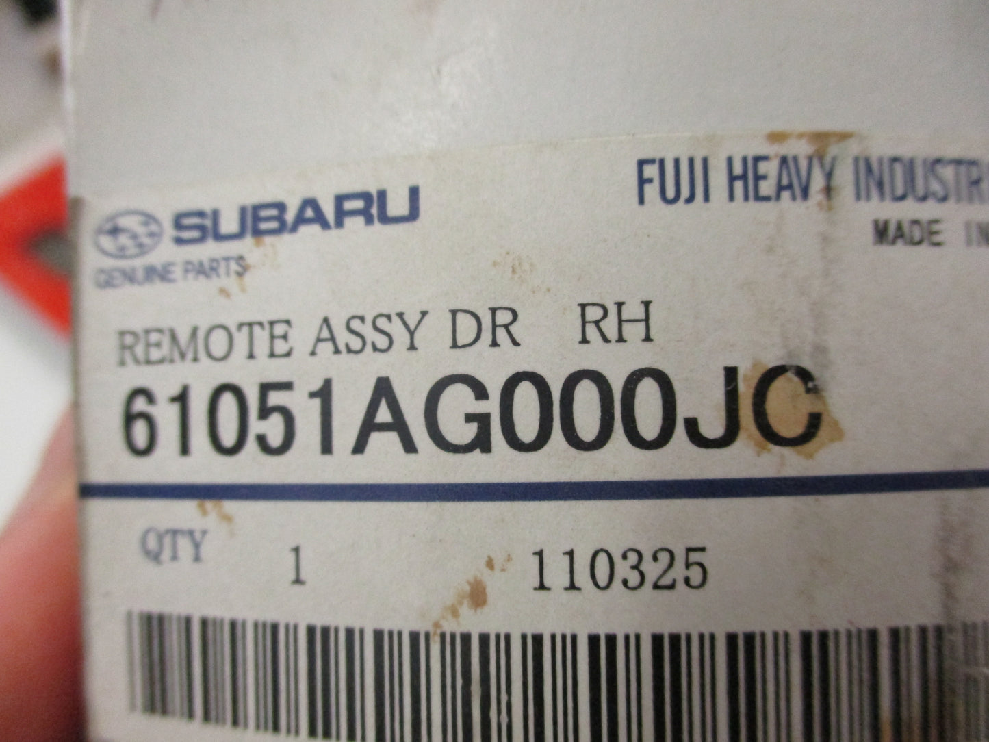 Subaru Outback/Liberty Genuine Front Right Interior Door Handle New Part