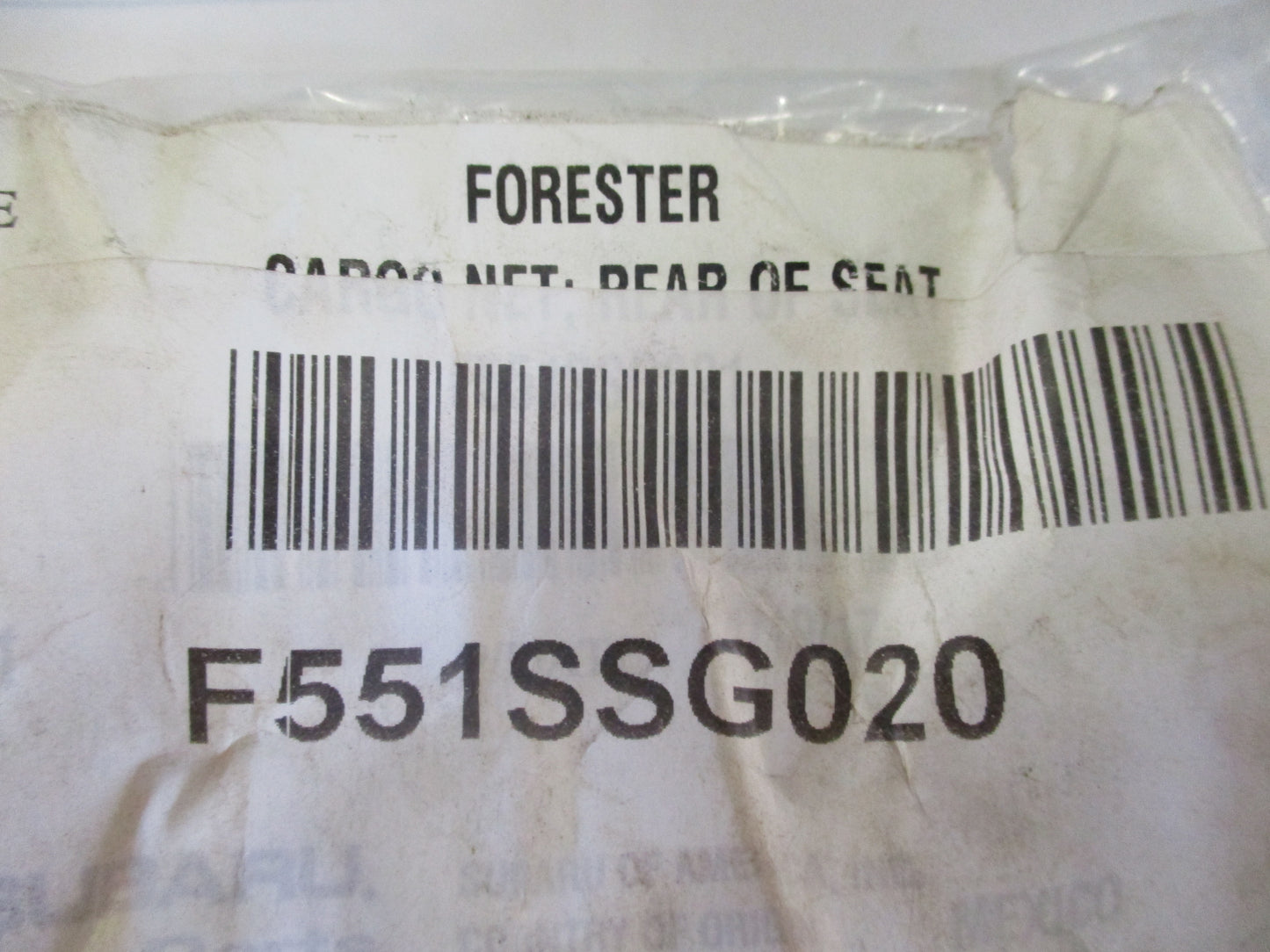 Subaru Forester Genuine Back Seat Cargo Net New Part