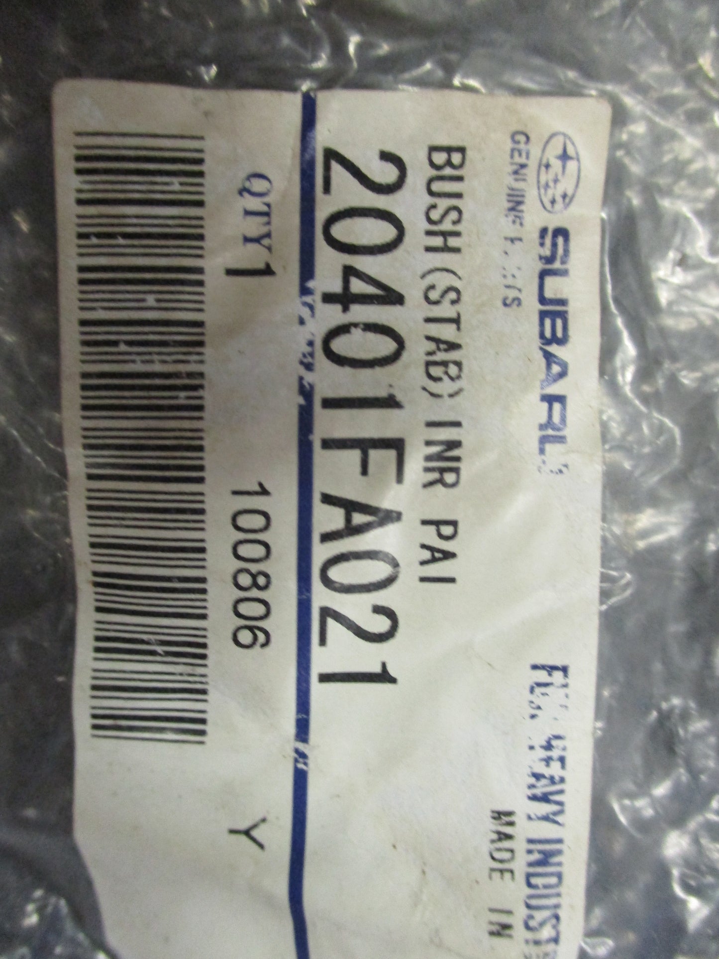 Subaru Forester/Impreza/Legacy Genuine Front Sway Bar Bush New Part