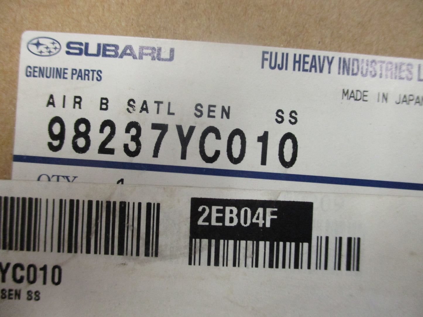 Subaru BRZ/Forester/XV/Impreza Genuine Rear Left/Right Air Bag Impact Sensor New Part