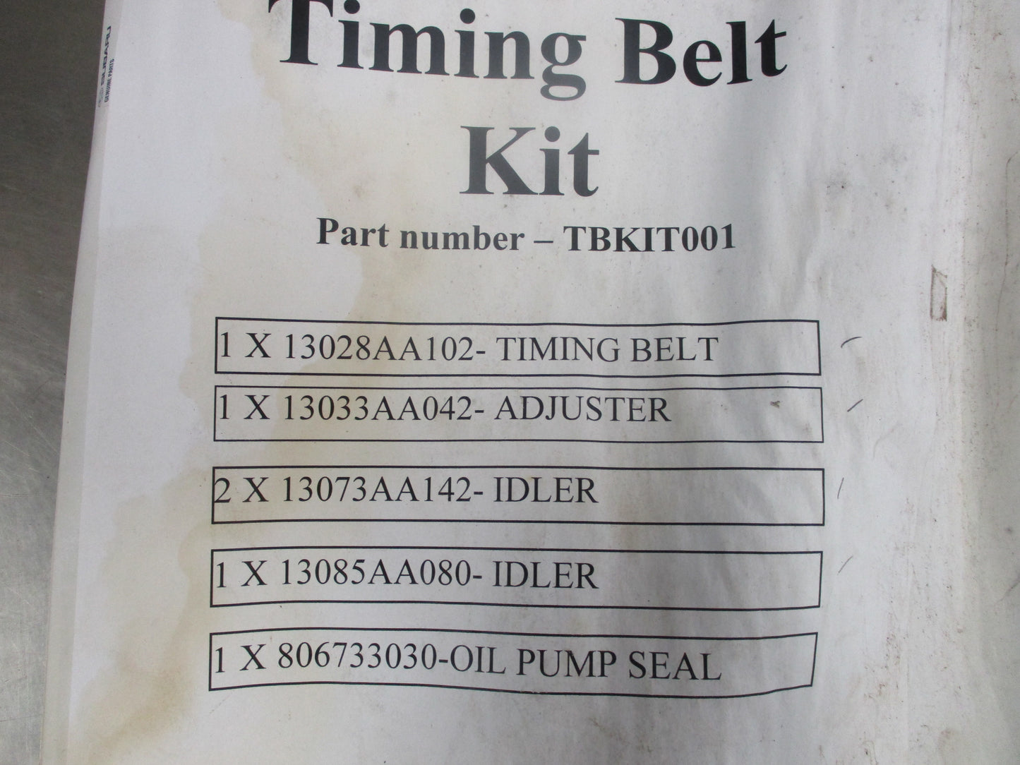 Subaru Liberty/Outback Genuine Timing Belt Kit New Part