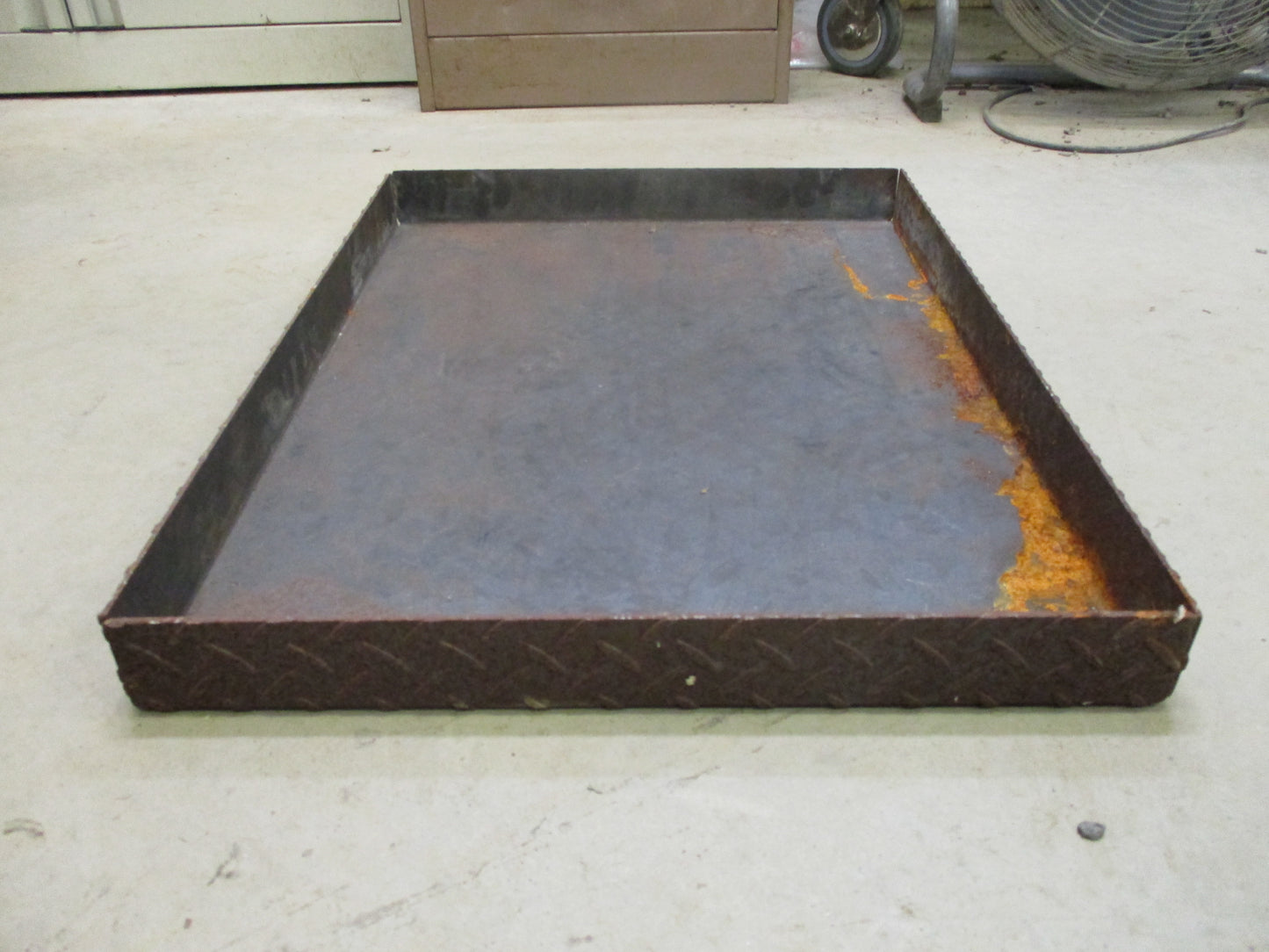 Heavy Duty Checker Plate Steel Tray Suits Various Applications New