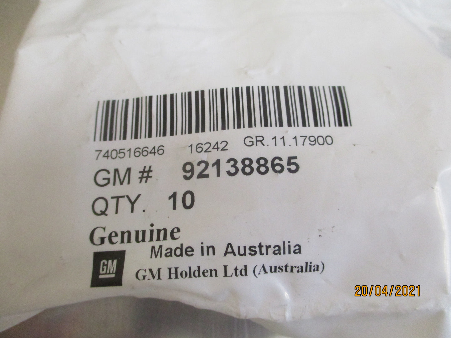 Holden VE VF Commodore/Statesman/Caprice Genuine Commodore Door Sill Scuff Plate Clip New Part