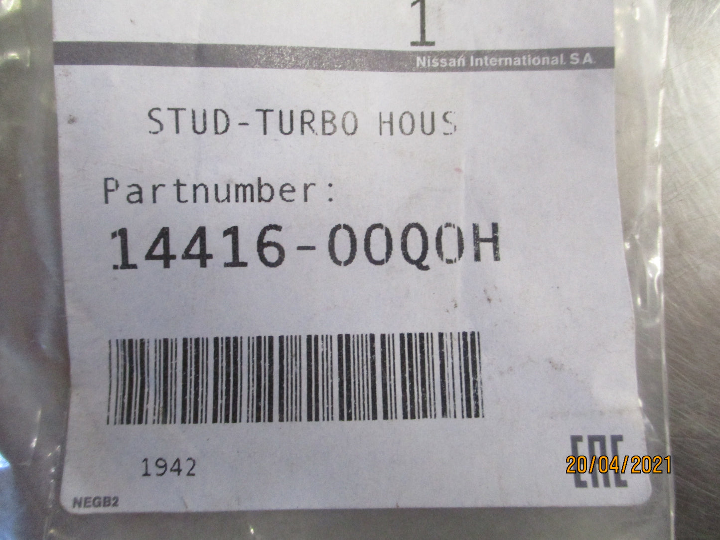 Nissan Navara Genuine Turbo House Stud New Part
