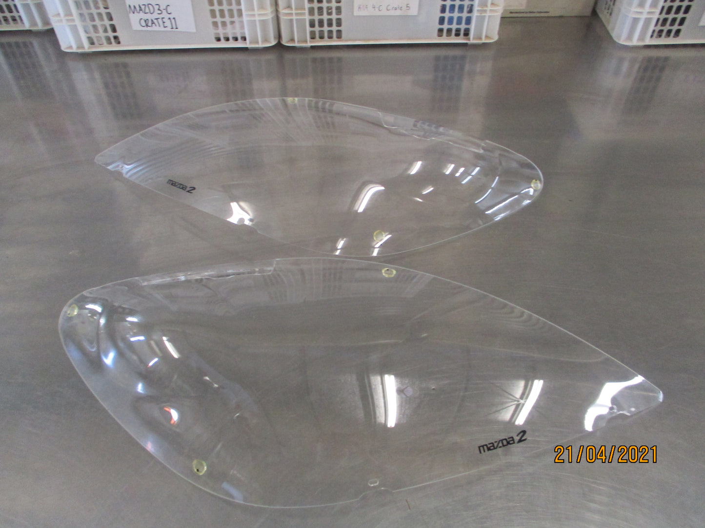 Mazda 2 Genuine Front Pair Of Headlight Protectors New Part