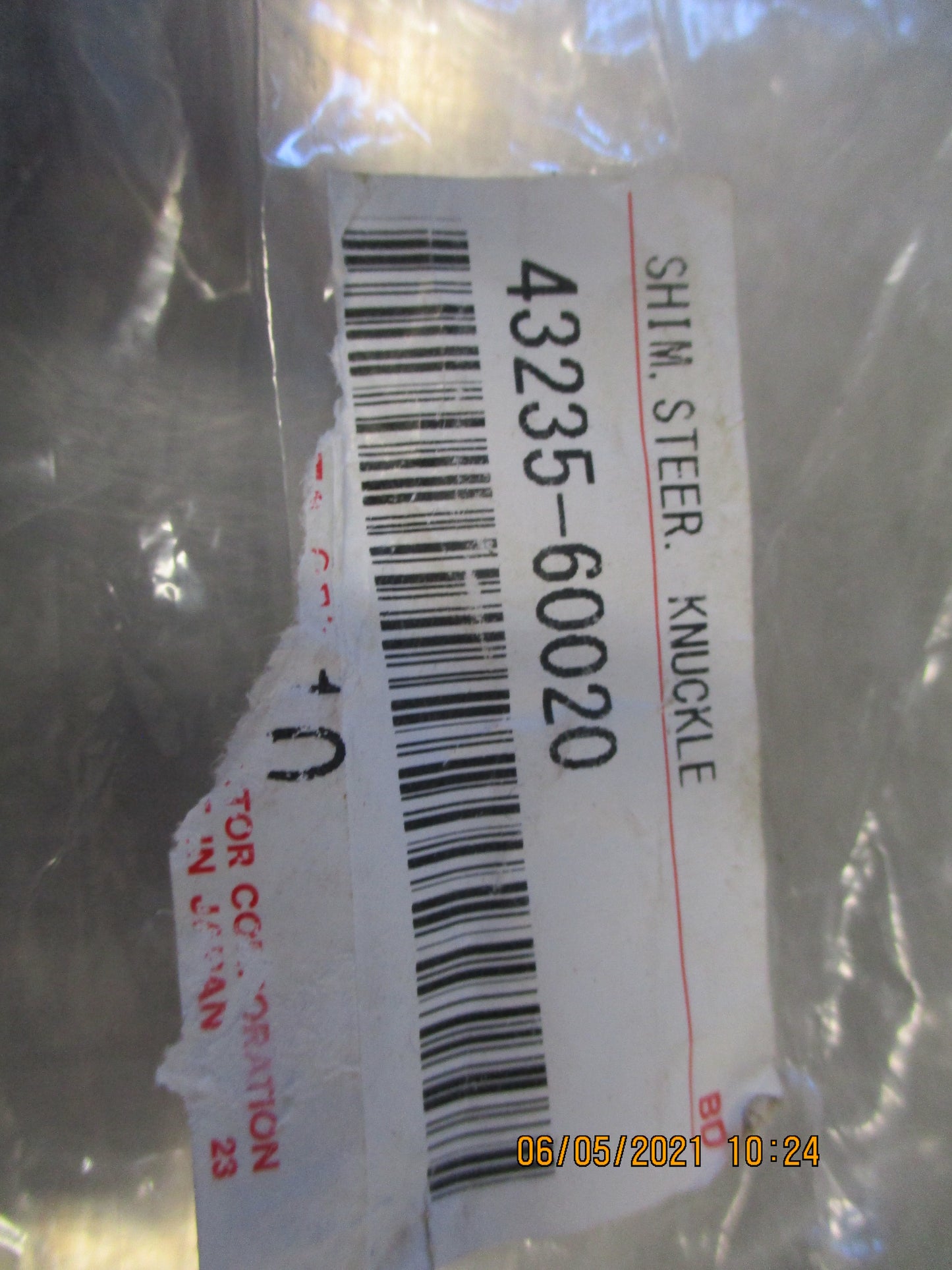 Toyota Landcruiser Genuine Steering Knuckle Shim New Part