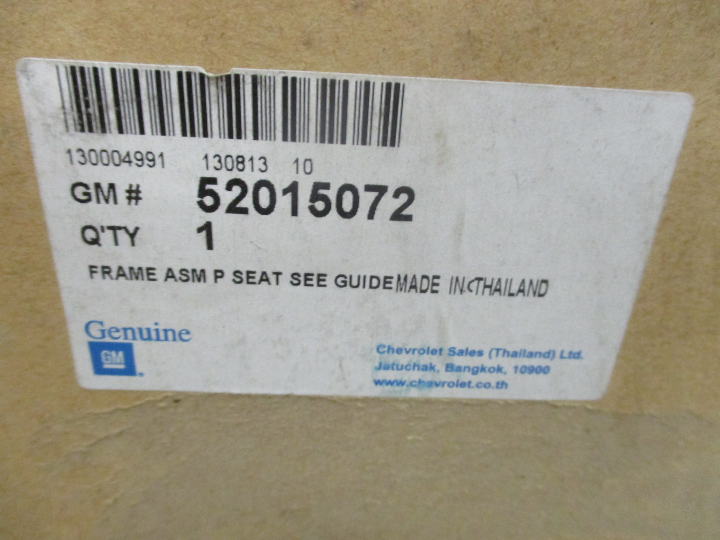 Holden RG Colorado/Trailblazer Genuine Passenger Front Seat Base Frame New part