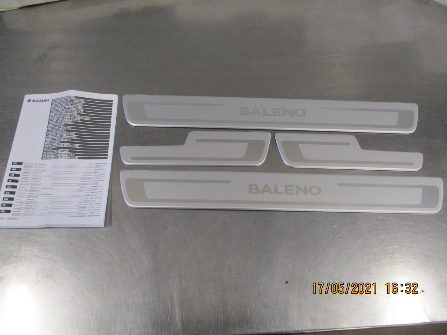 Suzuki Baleno SZ-T SZ5 Genuine Door Entry Guard Sill Trim Set New Part