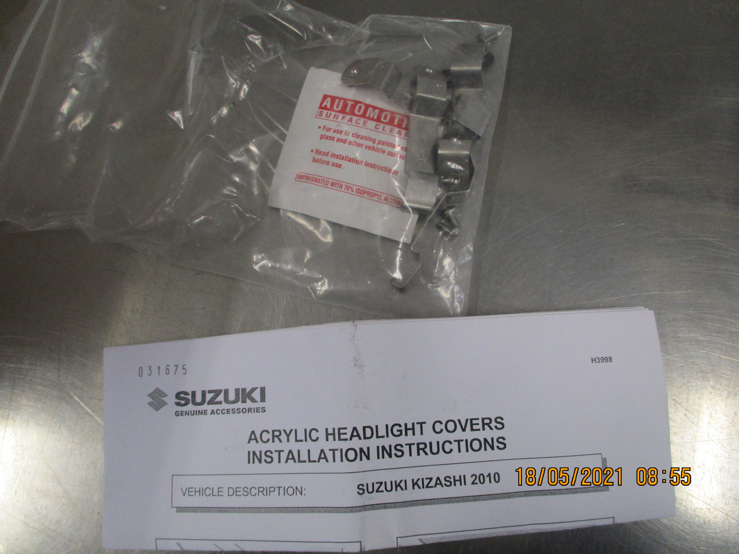 Suzuki Kizashi Genuine Headlight Protectors With Kit New Part