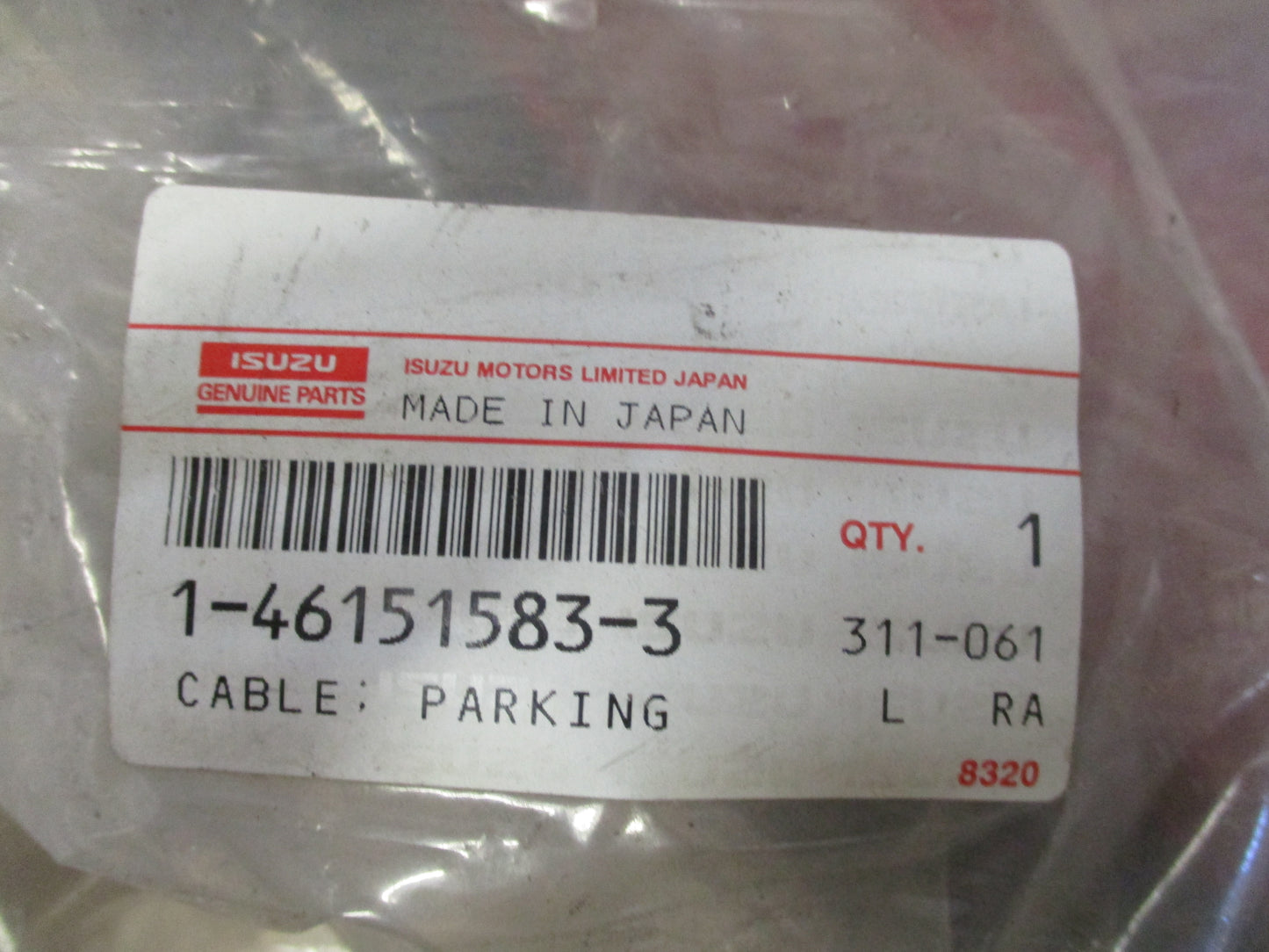 Isuzu FSR Genuine Park Brake Cable New Part
