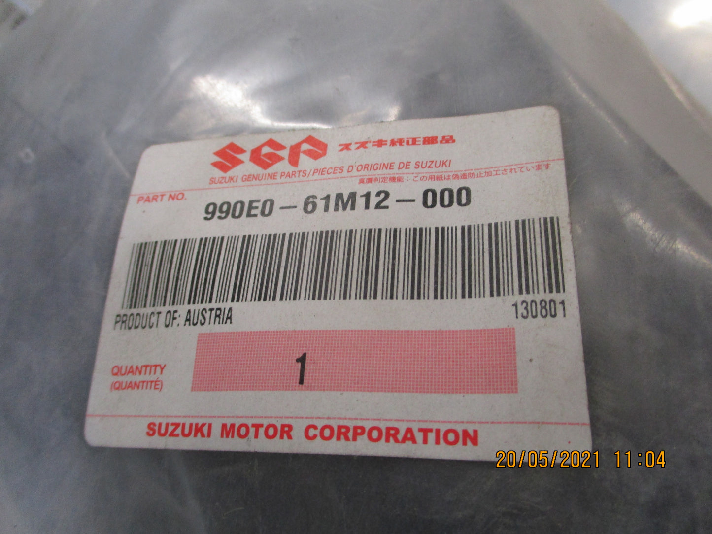 Suzuki SX4 S-Cross Genuine Moulded Rear Mudflap Set Black New Part