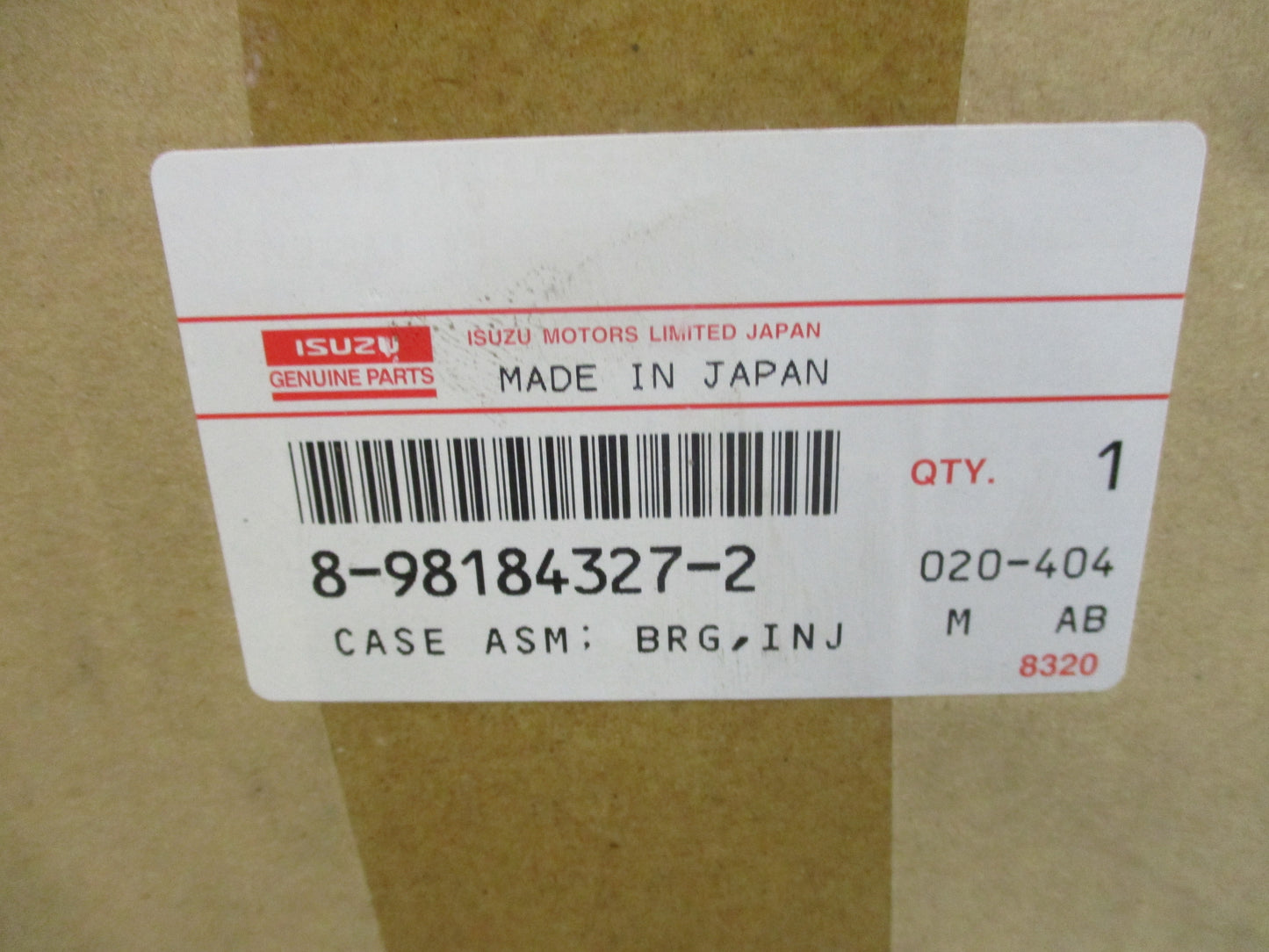 Isuzu F/C Series Truck Genuine Injector Pump Bearing Case Assembly New Part