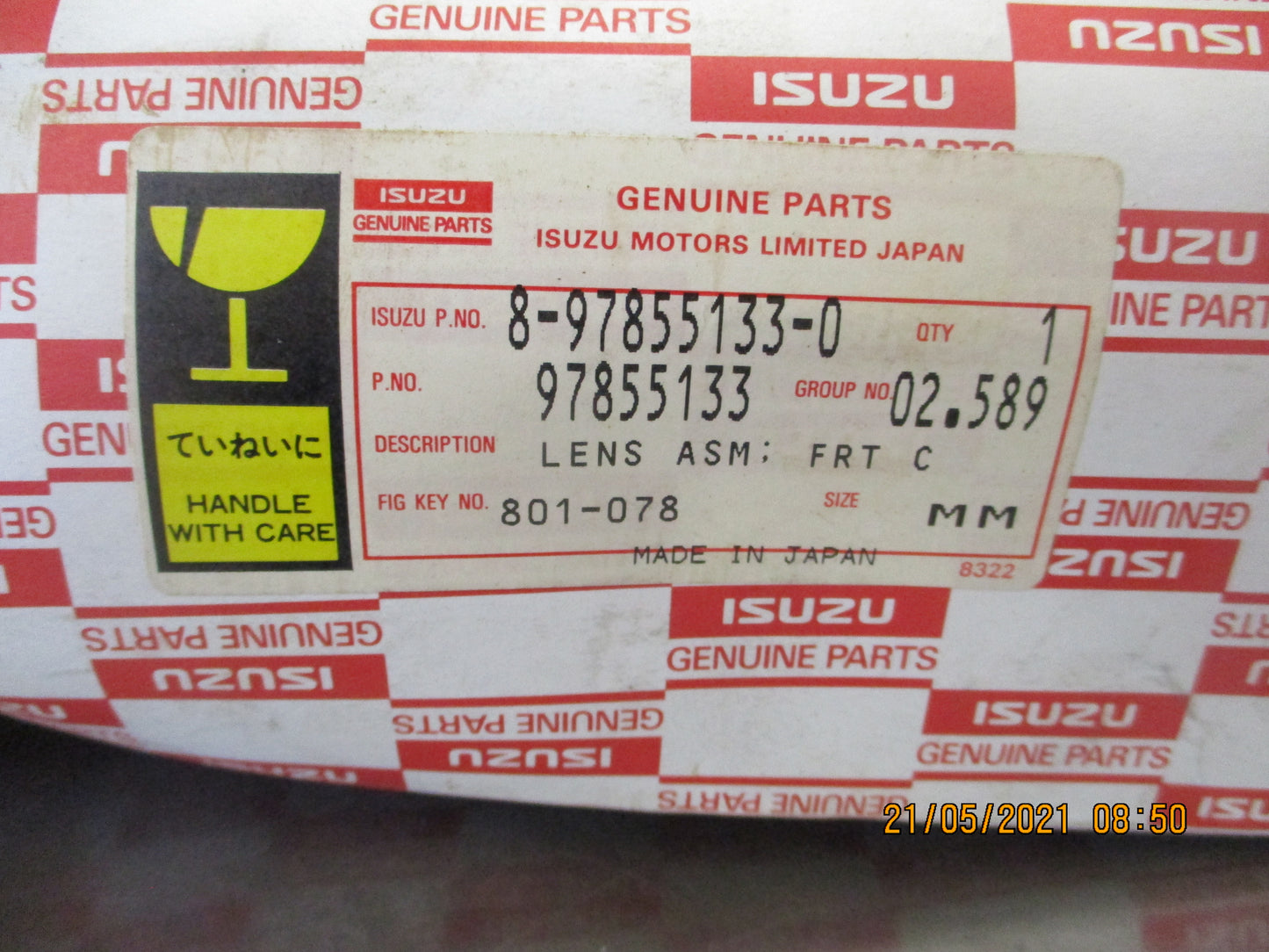 Isuzu NKR Genuine Front Right Lens Cover New Part