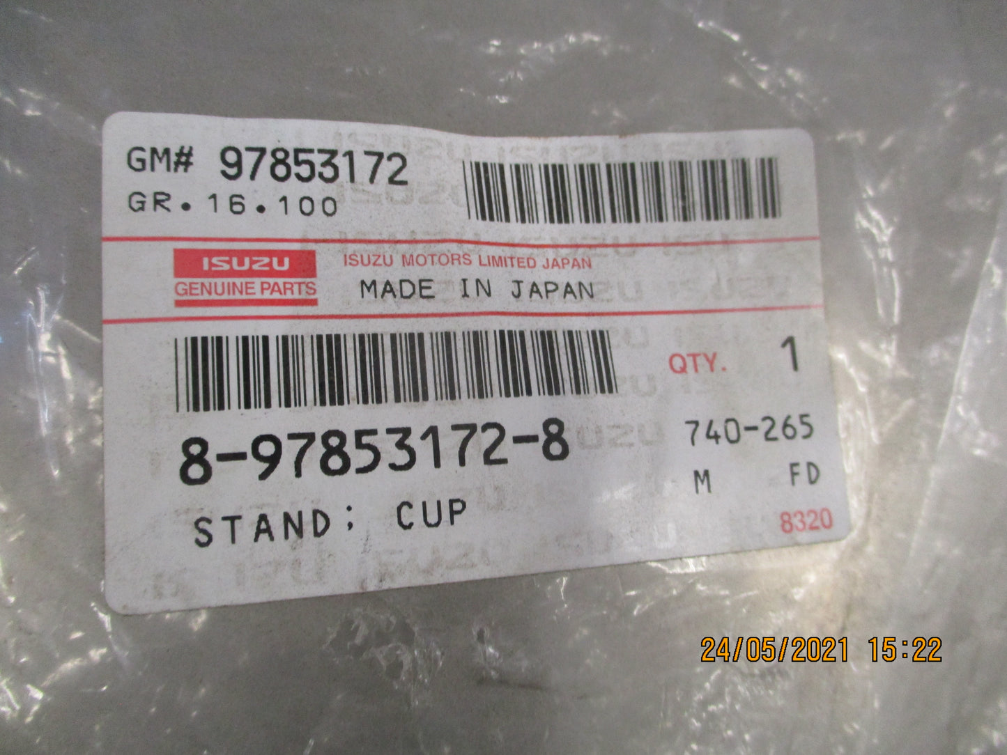 Isuzu NPR-HD Genuine Cup Stand Assembly New Part
