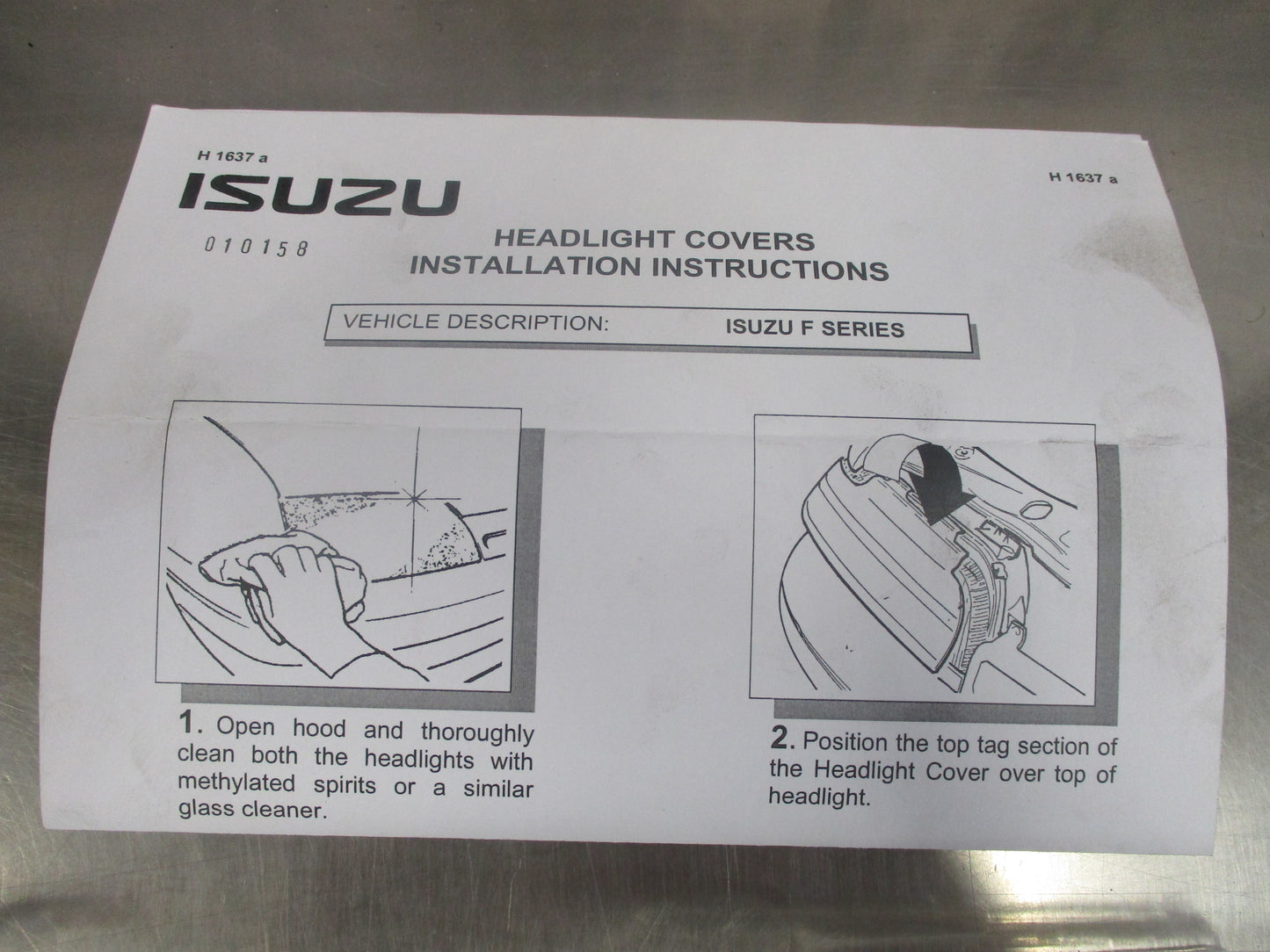 Isuzu F Series Genuine Headlight Protectors New Part