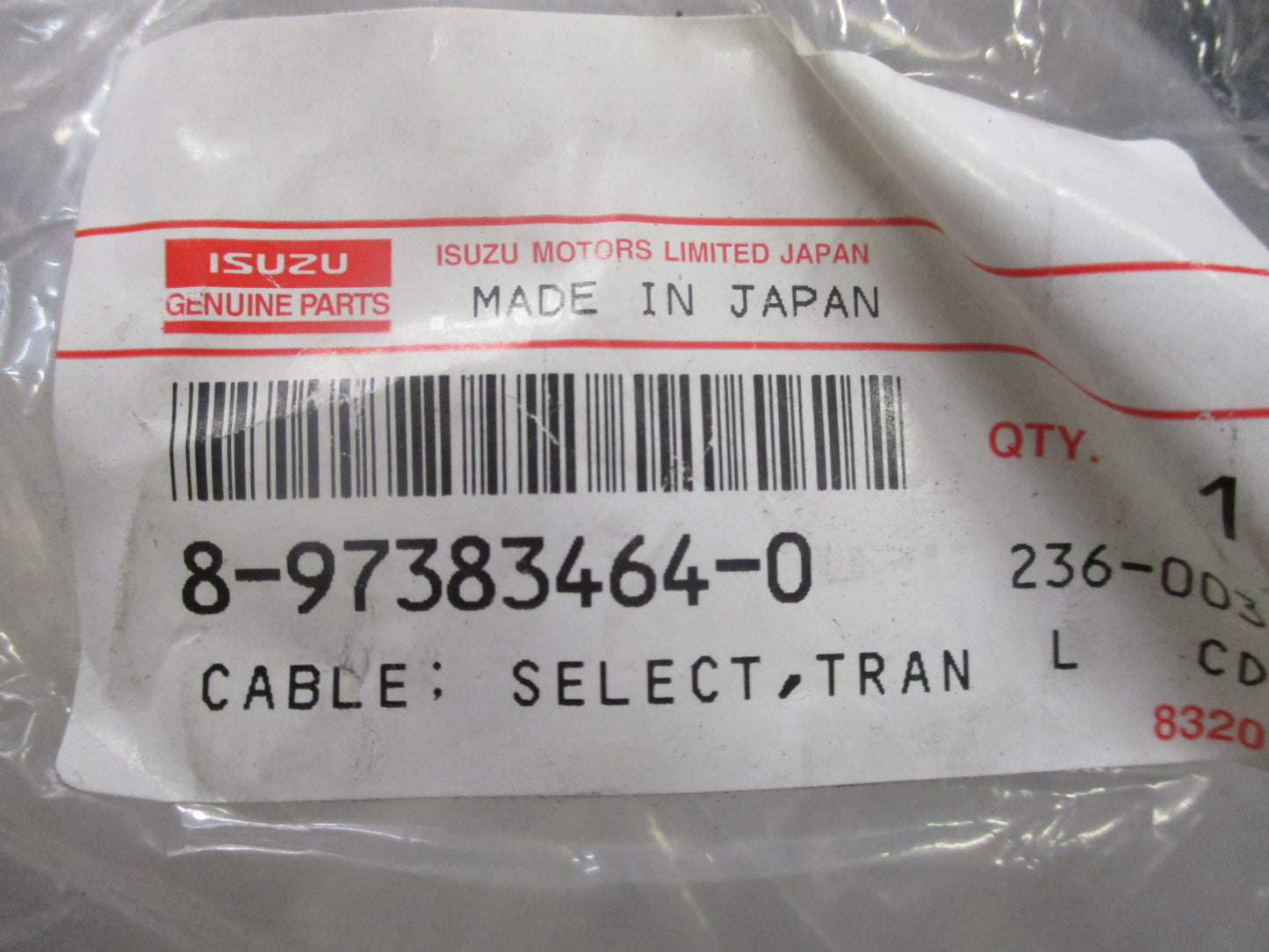 Isuzu FRR/FSR/FRD Genuine Transmission Selector Cable New Part