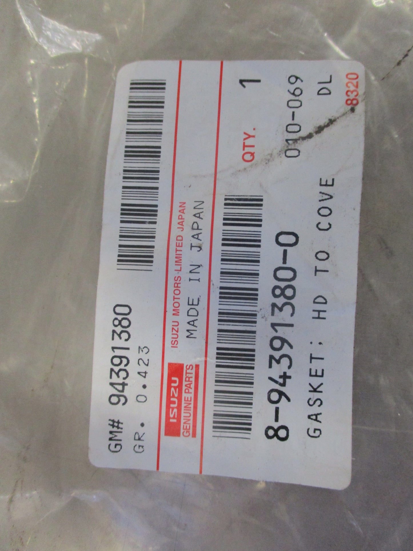 Isuzu F Series 6HK1 Genuine Rocker Cover Gasket New Part