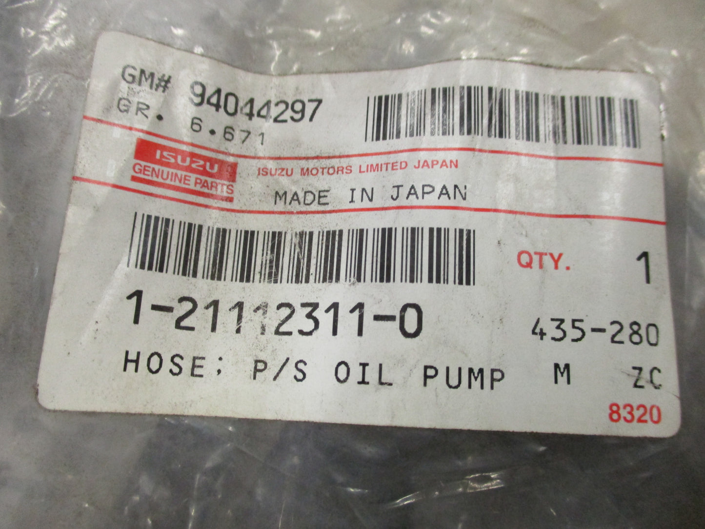 Isuzu FSS Genuine Oil Pump Hose New part