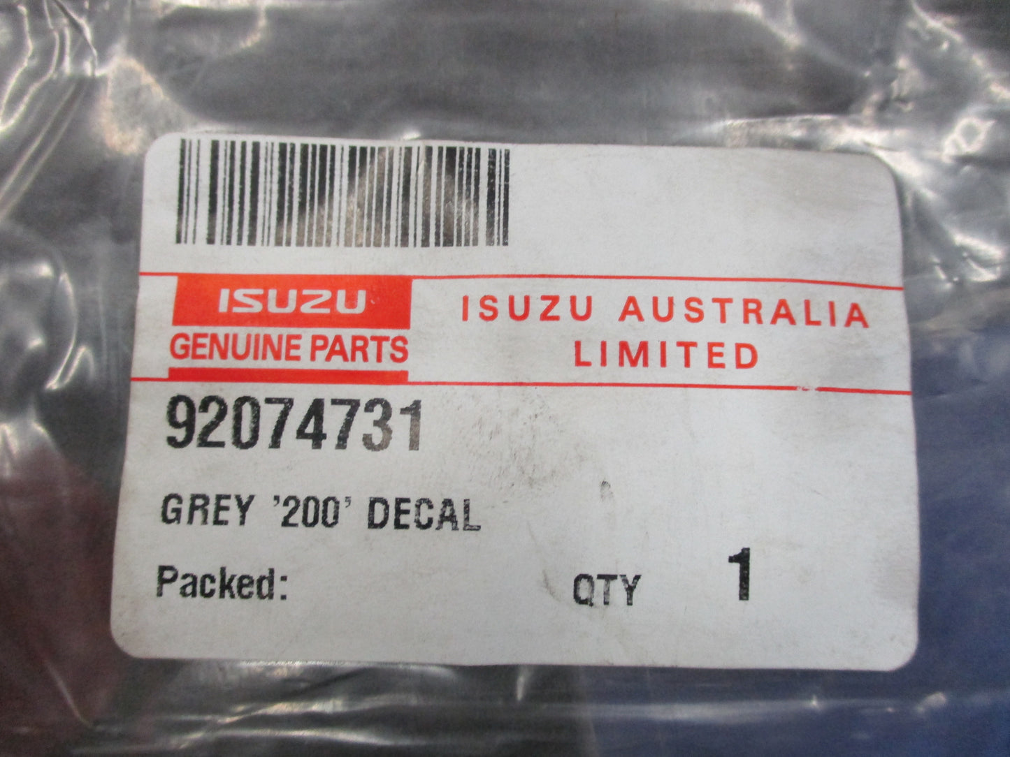 Isuzu NPR200 Genuine Grey 200 Decal New Part
