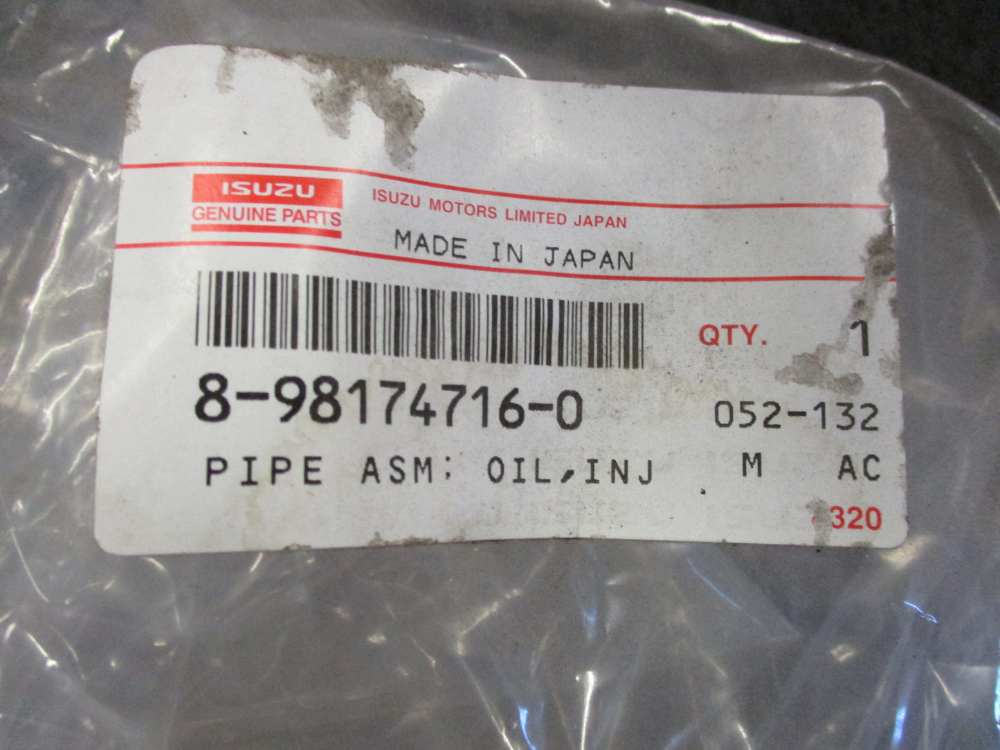 Isuzu 6HK1 Genuine Oil Pipe Line New Part