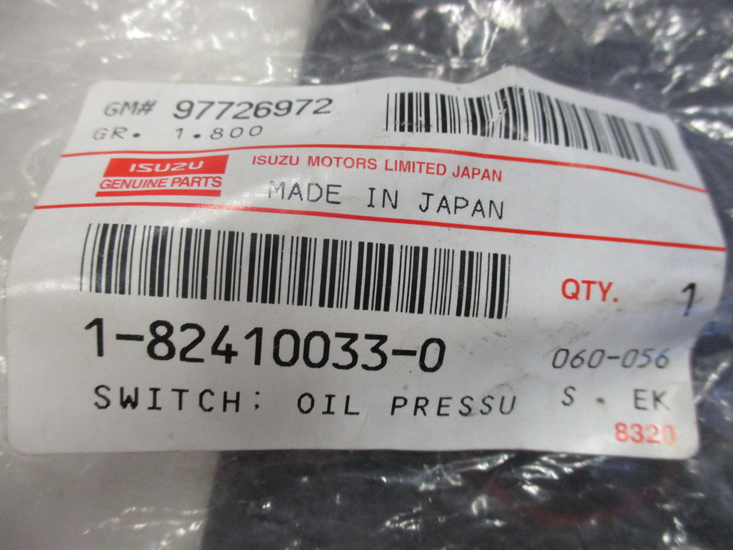 Isuzu Truck Genuine Oil Pressure Switch New Part